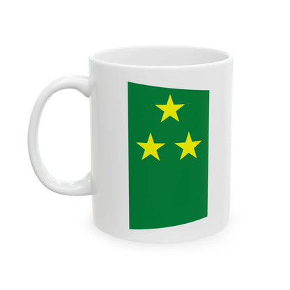 Pennant of the Chief of the Naval Air Force Staff of Madagascar Vice Admiral (Madagascar) White Coffee Mug - Go Mug Yourself