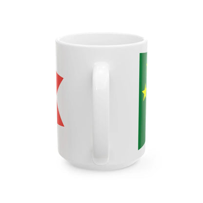 Pennant of the Chief of the Naval Air Force Staff of Madagascar Vice Admiral (Madagascar) White Coffee Mug - Go Mug Yourself