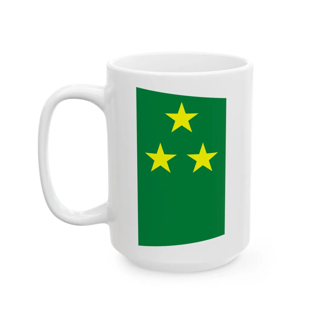 Pennant of the Chief of the Naval Air Force Staff of Madagascar Vice Admiral (Madagascar) White Coffee Mug - Go Mug Yourself