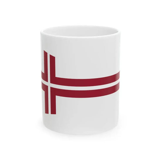 Pennant of the Commander of Division of Latvia (Latvia) White Coffee Mug 11oz - Go Mug Yourself