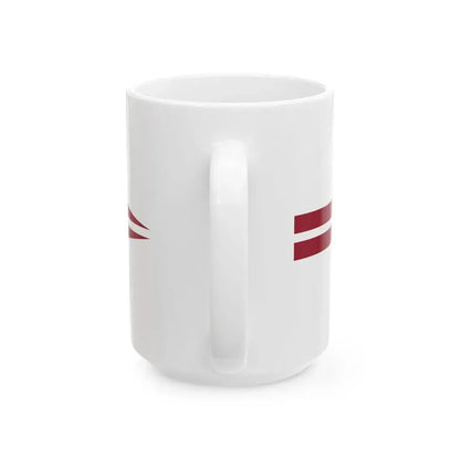 Pennant of the Commander of Division of Latvia (Latvia) White Coffee Mug - Go Mug Yourself