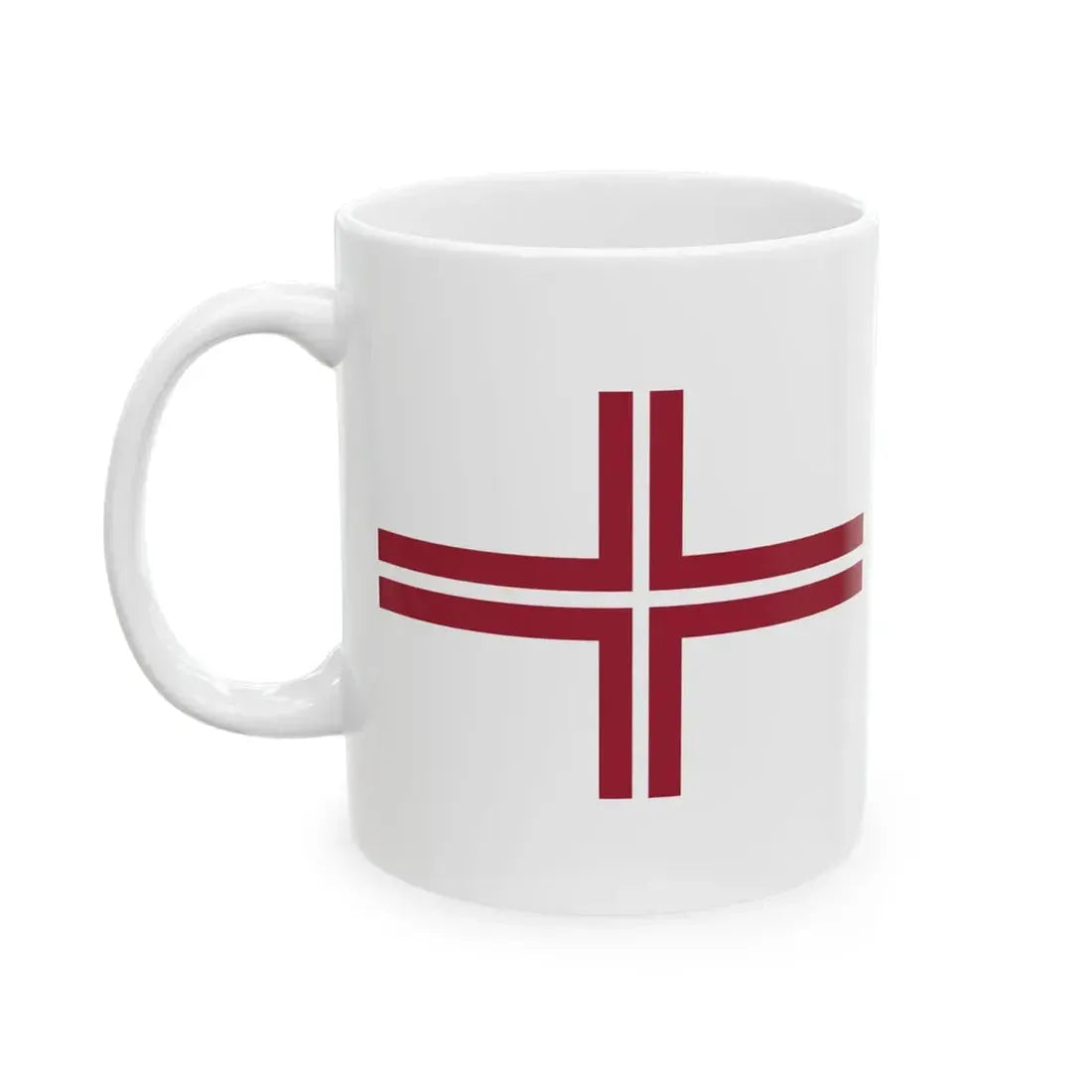 Pennant of the Commander of Flotilla of Latvia (Latvia) White Coffee Mug - Go Mug Yourself