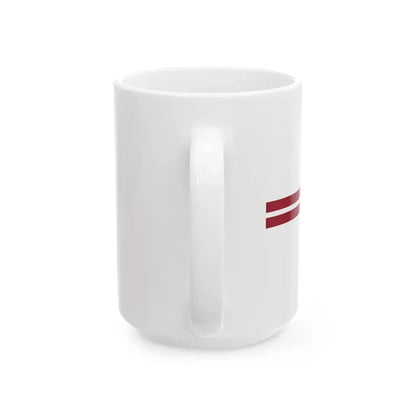 Pennant of the Commander of Flotilla of Latvia (Latvia) White Coffee Mug - Go Mug Yourself