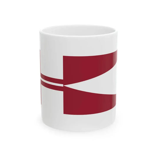 Pennant of the Commander of Squadron of Latvia (Latvia) White Coffee Mug 11oz - Go Mug Yourself