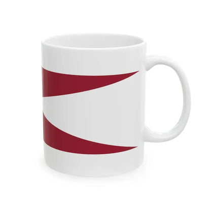 Pennant of the Commander of Squadron of Latvia (Latvia) White Coffee Mug - Go Mug Yourself