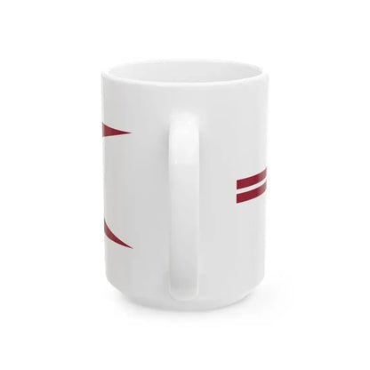 Pennant of the Commander of Squadron of Latvia (Latvia) White Coffee Mug - Go Mug Yourself