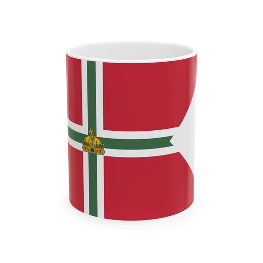 Pennant of the Commodore of Balaton-Furedi Yacht Club 1867 (Hungary) White Coffee Mug-11oz-Go Mug Yourself