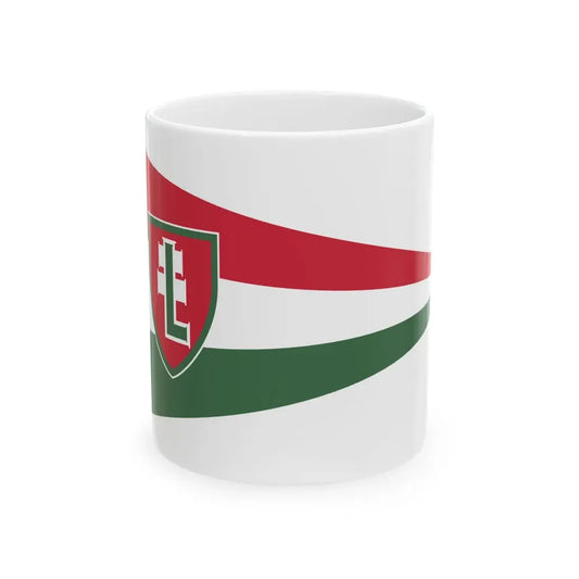 Pennant of the Levente Headquarters of Miklosvar District (Hungary) White Coffee Mug 11oz - Go Mug Yourself