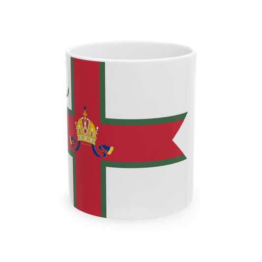 Pennant of the Rear Commodore of the Imperial and Royal Yacht Squadron Transleithania (Hungary) White Coffee Mug-11oz-Go Mug Yourself