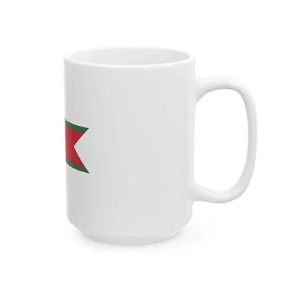 Pennant of the Rear Commodore of the Imperial and Royal Yacht Squadron Transleithania (Hungary) White Coffee Mug - Go Mug Yourself