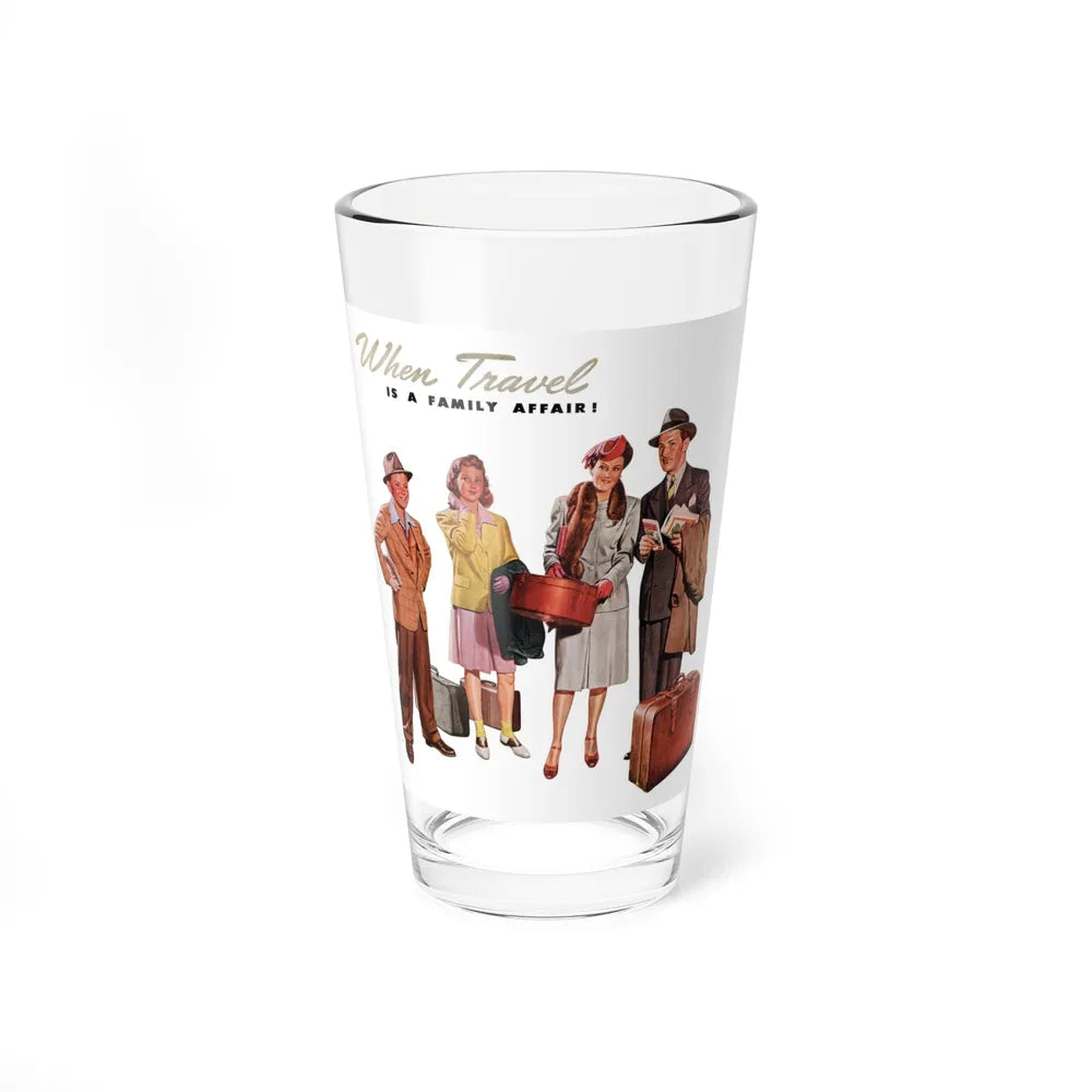 Pennsylvania Railroad advt, Holiday magazine, March 1946 (Magazine Illustration) Pint Glass 16oz-16oz-Go Mug Yourself