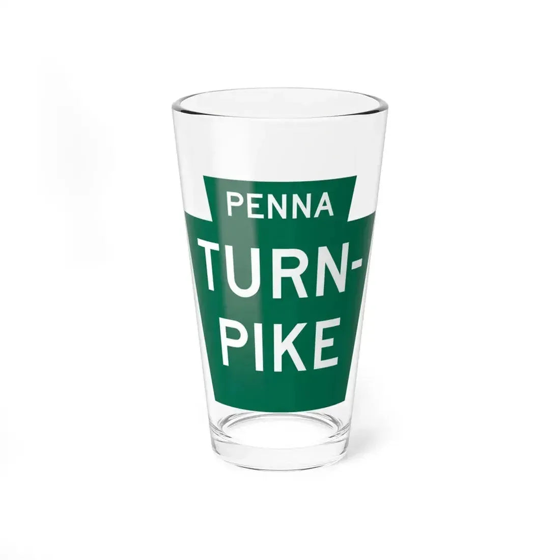 Pennsylvania Turnpike logo (Pennsylvania) (Road Sign) Pint Glass 16oz 16oz - Go Mug Yourself