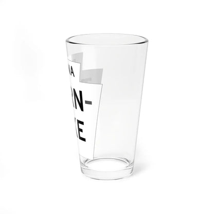 Pennsylvania Turnpike logo white (Pennsylvania) (Road Sign) Pint Glass 16oz - Go Mug Yourself