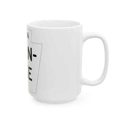 Pennsylvania Turnpike logo white (Pennsylvania) (Road Sign) White Coffee Mug - Go Mug Yourself