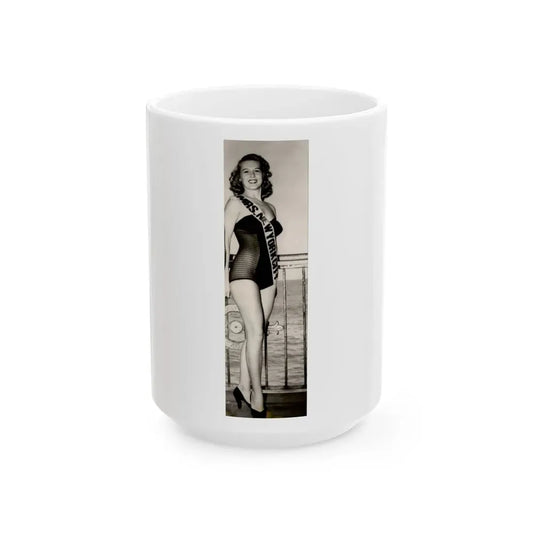 Penny Duncan #01 (Vintage Female Icon) White Coffee Mug 15oz - Go Mug Yourself