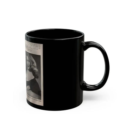 Penny Duncan #09 - [Page 4] American Beauties '53 - 1 Page with, Penny+1 B&W Photo & Article (Vintage Female Icon) Black Coffee Mug - Go Mug Yourself