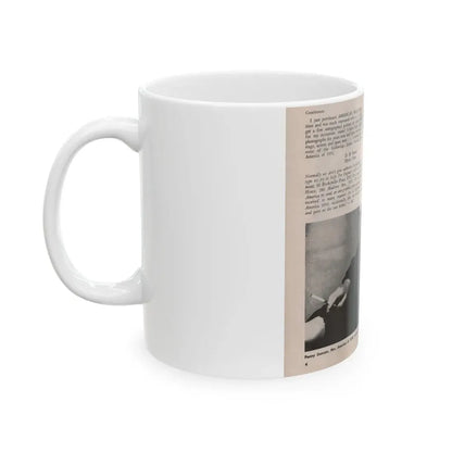 Penny Duncan #09 - [Page 4] American Beauties '53 - 1 Page with, Penny+1 B&W Photo & Article (Vintage Female Icon) White Coffee Mug - Go Mug Yourself