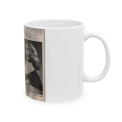 Penny Duncan #09 - [Page 4] American Beauties '53 - 1 Page with, Penny+1 B&W Photo & Article (Vintage Female Icon) White Coffee Mug - Go Mug Yourself