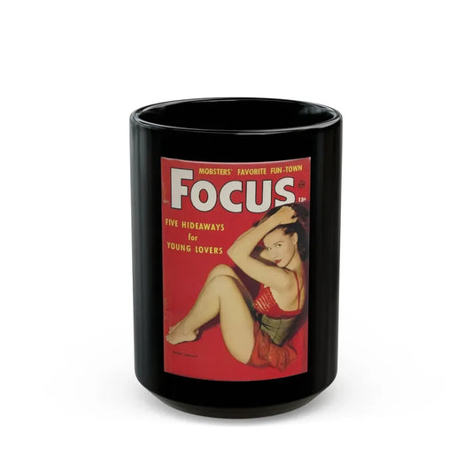 Penny Duncan #10 - Focus Magazine Cover Sept. '56 (Vintage Female Icon) Black Coffee Mug 15oz - Go Mug Yourself