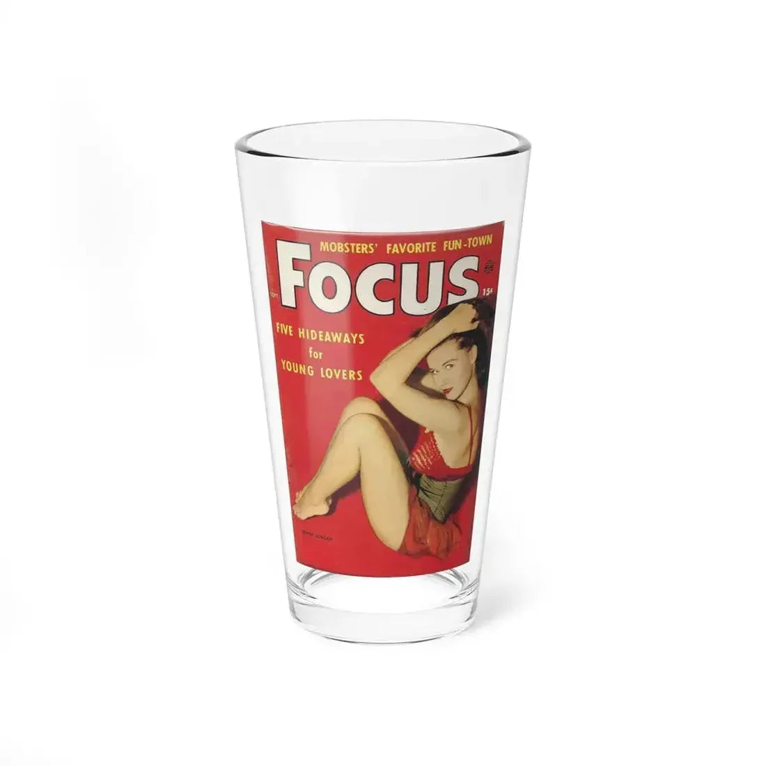 Penny Duncan #10 - Focus Magazine Cover Sept. '56 (Vintage Female Icon) Pint Glass 16oz 16oz - Go Mug Yourself