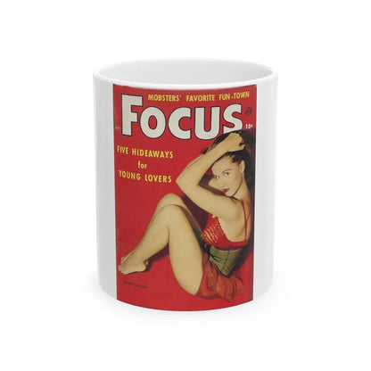 Penny Duncan #10 - Focus Magazine Cover Sept. '56 (Vintage Female Icon) White Coffee Mug 11oz - Go Mug Yourself