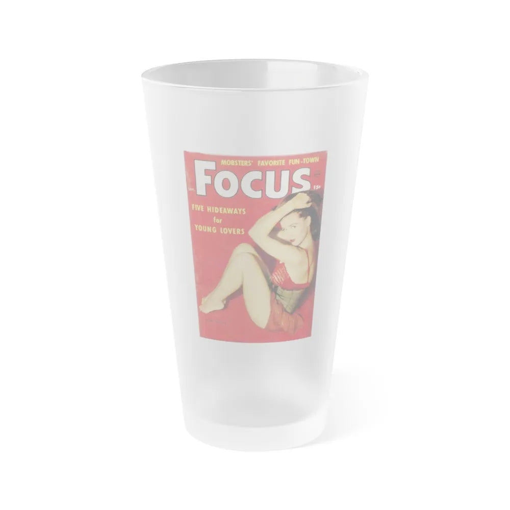 Penny Duncan #10 - Focus Magazine Cover Sept. '56 (Vintage Female Icon) Frosted Pint Glass 16oz-16oz-Frosted-Go Mug Yourself