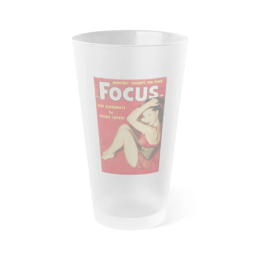 Penny Duncan #10 - Focus Magazine Cover Sept. '56 (Vintage Female Icon) Frosted Pint Glass 16oz-16oz-Frosted-Go Mug Yourself