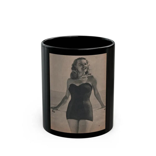 Penny Duncan #11 - [Page 17] 1 Page with, Penny Small Section 1 Medium B&W Photo & Caption from FROLIC Mag. Feb. '521 (Vintage Female Icon) Black Coffee Mug 11oz - Go Mug Yourself
