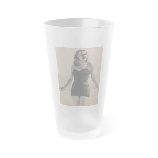 Penny Duncan #11 - [Page 17] 1 Page with, Penny Small Section 1 Medium B&W Photo & Caption from FROLIC Mag. Feb. '521 (Vintage Female Icon) Frosted Pint Glass 16oz 16oz Frosted - Go Mug Yourself