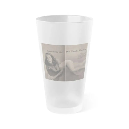 Penny Duncan #13 - [Pages 106 & 107] Pages 1 & 2 of of 6 with, Penny+1 B&W Centerfold Photo & Caption from EYE Digest Mag. April '56 (Vintage Female Icon) Frosted Pint Glass 16oz 16oz Frosted - Go Mug Yourself