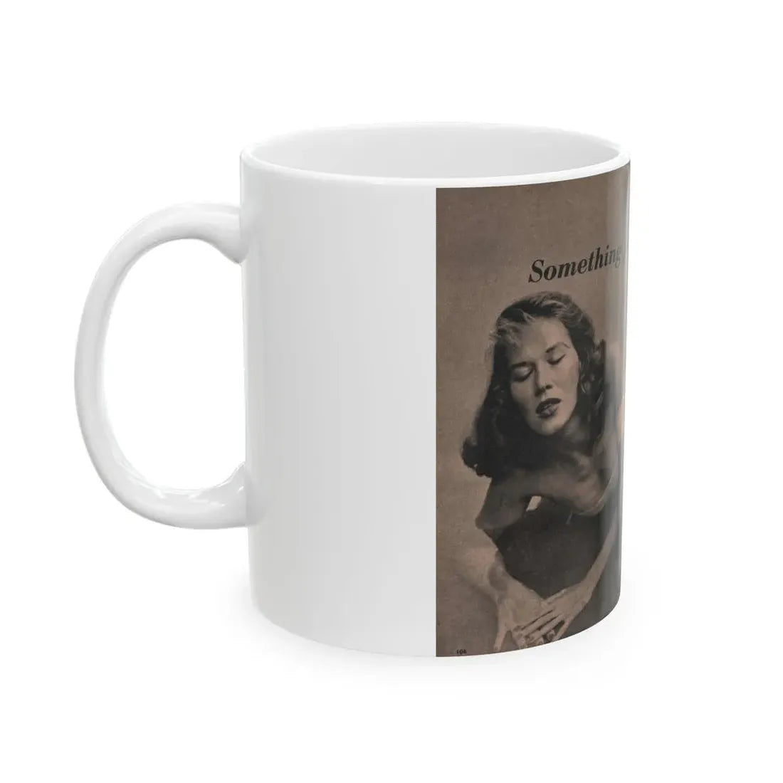 Penny Duncan #13 - [Pages 106 & 107] Pages 1 & 2 of of 6 with, Penny+1 B&W Centerfold Photo & Caption from EYE Digest Mag. April '56 (Vintage Female Icon) White Coffee Mug - Go Mug Yourself