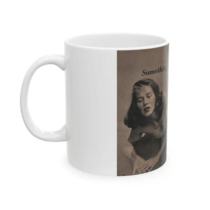 Penny Duncan #13 - [Pages 106 & 107] Pages 1 & 2 of of 6 with, Penny+1 B&W Centerfold Photo & Caption from EYE Digest Mag. April '56 (Vintage Female Icon) White Coffee Mug - Go Mug Yourself