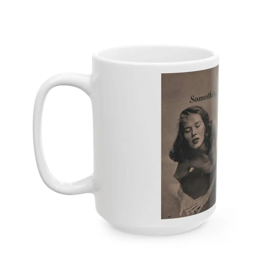 Penny Duncan #13 - [Pages 106 & 107] Pages 1 & 2 of of 6 with, Penny+1 B&W Centerfold Photo & Caption from EYE Digest Mag. April '56 (Vintage Female Icon) White Coffee Mug - Go Mug Yourself