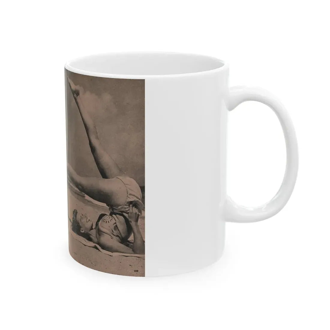 Penny Duncan #14 - [Pages 108 & 109] Pages 3 & 4 of of 6 with, Penny+2 B&W Photos from EYE Digest Mag. April '56 (Vintage Female Icon) White Coffee Mug - Go Mug Yourself
