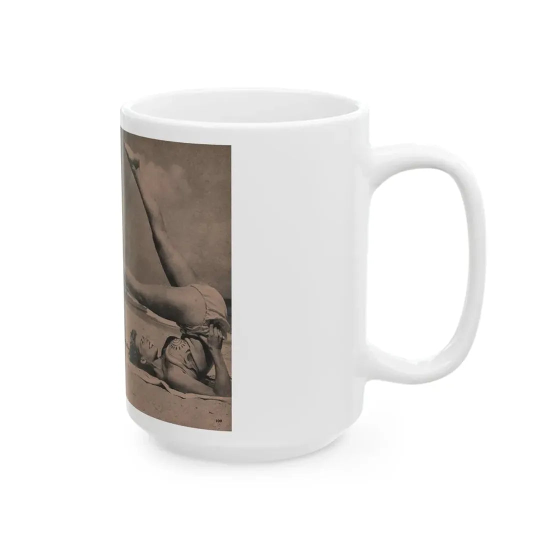 Penny Duncan #14 - [Pages 108 & 109] Pages 3 & 4 of of 6 with, Penny+2 B&W Photos from EYE Digest Mag. April '56 (Vintage Female Icon) White Coffee Mug - Go Mug Yourself
