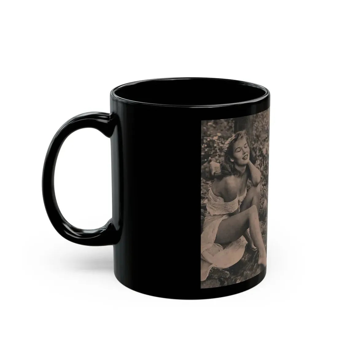 Penny Duncan #15 - [Pages 110 & 111] Pages 5 & 6 of of 6 with, Penny+2 B&W Photos, Caption & Brief Article from EYE Digest Mag. April '56 (Vintage Female Icon) Black Coffee Mug - Go Mug Yourself