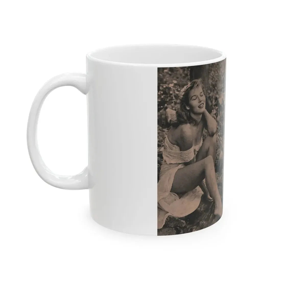 Penny Duncan #15 - [Pages 110 & 111] Pages 5 & 6 of of 6 with, Penny+2 B&W Photos, Caption & Brief Article from EYE Digest Mag. April '56 (Vintage Female Icon) White Coffee Mug - Go Mug Yourself