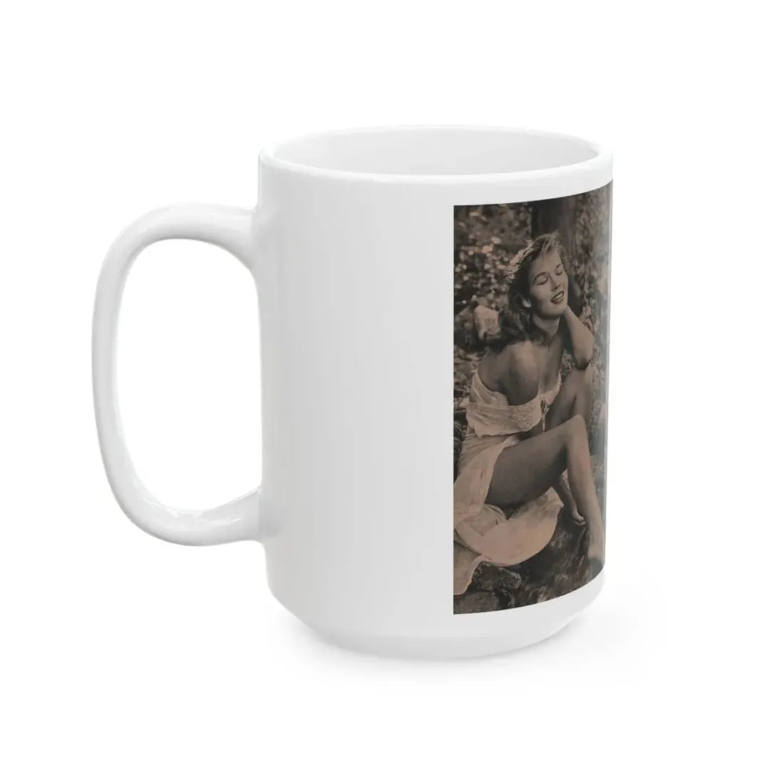Penny Duncan #15 - [Pages 110 & 111] Pages 5 & 6 of of 6 with, Penny+2 B&W Photos, Caption & Brief Article from EYE Digest Mag. April '56 (Vintage Female Icon) White Coffee Mug - Go Mug Yourself