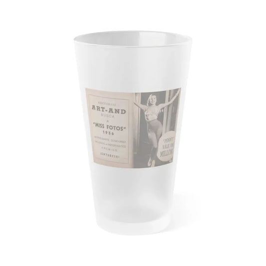Penny Duncan #16 - [Pages 90 & 91] Pages 1 & 2 of 9 with, Penny+1 B&W Photo from Fotos Digest Mag. '56 (Vintage Female Icon) Frosted Pint Glass 16oz 16oz Frosted - Go Mug Yourself