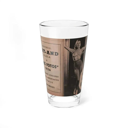 Penny Duncan #16 - [Pages 90 & 91] Pages 1 & 2 of 9 with, Penny+1 B&W Photo from Fotos Digest Mag. '56 (Vintage Female Icon) Pint Glass 16oz 16oz - Go Mug Yourself