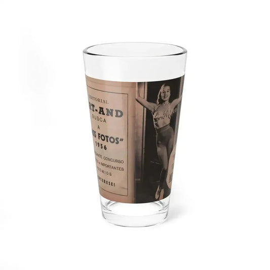 Penny Duncan #16 - [Pages 90 & 91] Pages 1 & 2 of 9 with, Penny+1 B&W Photo from Fotos Digest Mag. '56 (Vintage Female Icon) Pint Glass 16oz 16oz - Go Mug Yourself