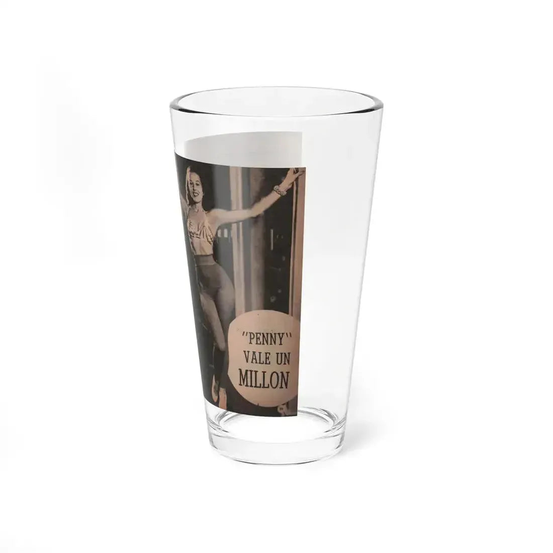 Penny Duncan #16 - [Pages 90 & 91] Pages 1 & 2 of 9 with, Penny+1 B&W Photo from Fotos Digest Mag. '56 (Vintage Female Icon) Pint Glass 16oz - Go Mug Yourself
