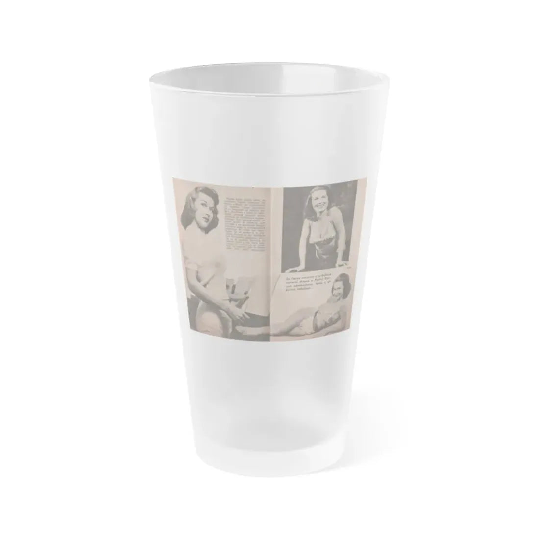 Penny Duncan #17 - [Pages 92 & 93] Pages 3 & 4 of 9 with, Penny+3 B&W Photos & 2 Captions from Fotos Digest Mag. '56 (Vintage Female Icon) Frosted Pint Glass 16oz 16oz Frosted - Go Mug Yourself
