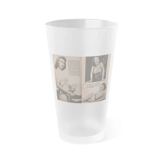 Penny Duncan #17 - [Pages 92 & 93] Pages 3 & 4 of 9 with, Penny+3 B&W Photos & 2 Captions from Fotos Digest Mag. '56 (Vintage Female Icon) Frosted Pint Glass 16oz 16oz Frosted - Go Mug Yourself