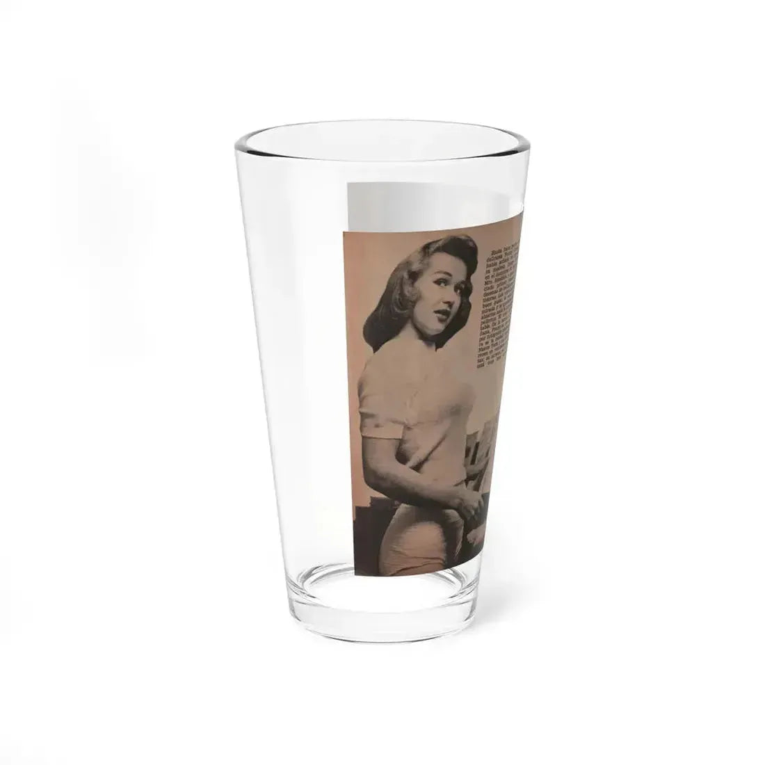 Penny Duncan #17 - [Pages 92 & 93] Pages 3 & 4 of 9 with, Penny+3 B&W Photos & 2 Captions from Fotos Digest Mag. '56 (Vintage Female Icon) Pint Glass 16oz - Go Mug Yourself