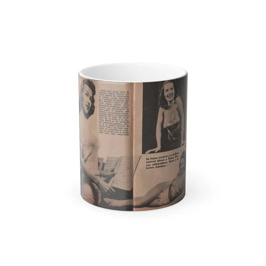 Penny Duncan #17 - [Pages 92 & 93] Pages 3 & 4 of 9 with, Penny+3 B&W Photos & 2 Captions from Fotos Digest Mag. '56 (Vintage Female Icons) Color Changing Mug 11oz-Go Mug Yourself
