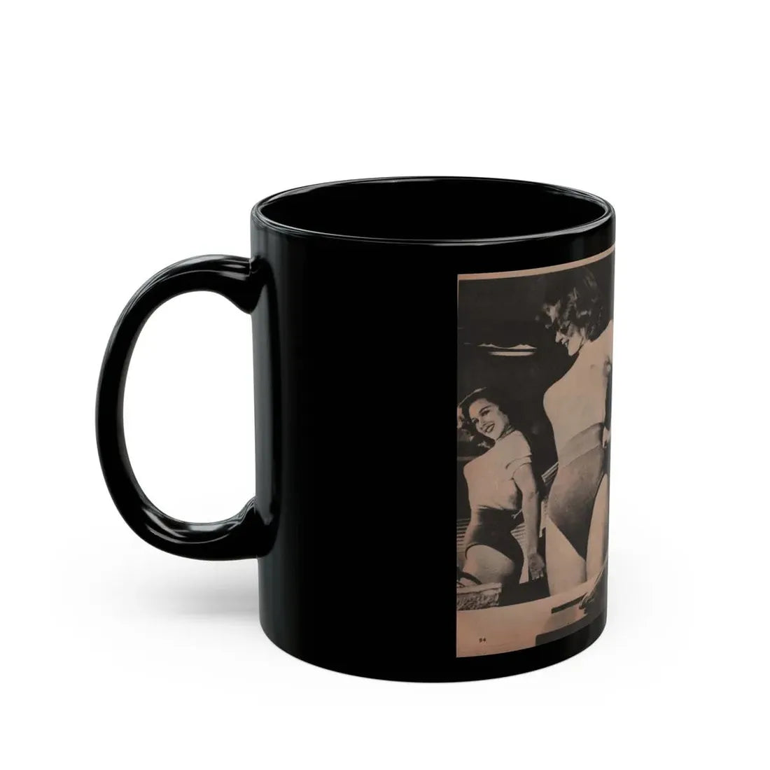 Penny Duncan #18 - [Pages 94 & 95] Pages 5 & 6 of 9 with, Penny+3 B&W Photos & 1 Caption from Fotos Digest Mag. '56 (Vintage Female Icon) Black Coffee Mug - Go Mug Yourself