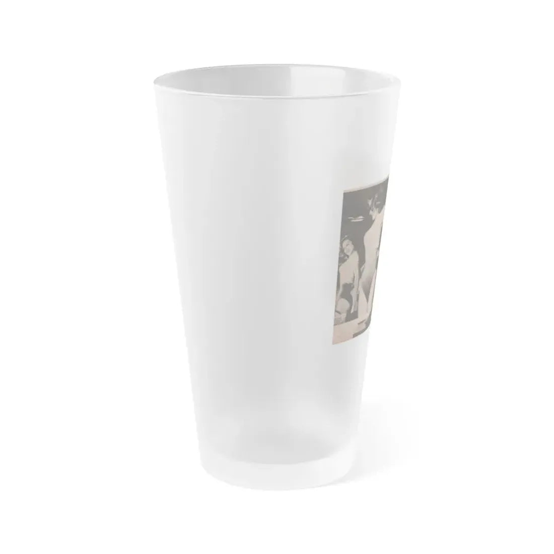 Penny Duncan #18 - [Pages 94 & 95] Pages 5 & 6 of 9 with, Penny+3 B&W Photos & 1 Caption from Fotos Digest Mag. '56 (Vintage Female Icon) Frosted Pint Glass 16oz - Go Mug Yourself