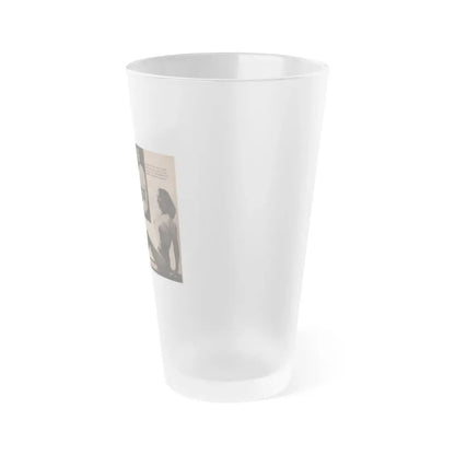 Penny Duncan #18 - [Pages 94 & 95] Pages 5 & 6 of 9 with, Penny+3 B&W Photos & 1 Caption from Fotos Digest Mag. '56 (Vintage Female Icon) Frosted Pint Glass 16oz - Go Mug Yourself