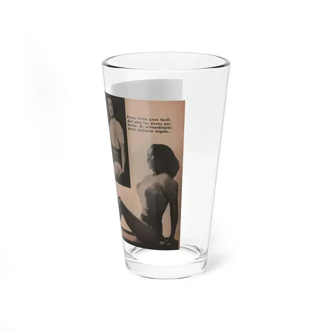 Penny Duncan #18 - [Pages 94 & 95] Pages 5 & 6 of 9 with, Penny+3 B&W Photos & 1 Caption from Fotos Digest Mag. '56 (Vintage Female Icon) Pint Glass 16oz - Go Mug Yourself